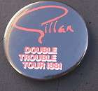 White Lion Tour Hat Pin Metal Double Post Badge Vintage  