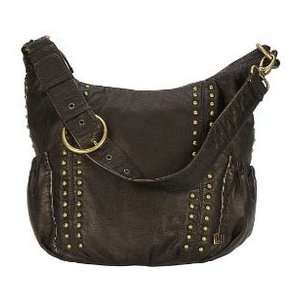  OiOi Chocolate Studded Leatherette Tote Baby