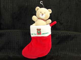 NEW Plush Baby Sprockets 1st Christmas Stocking Bear  
