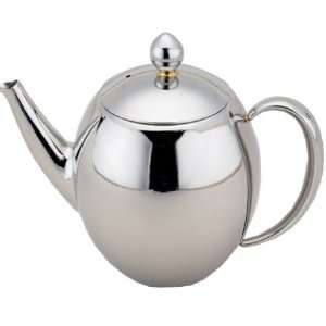 Polished Stainless Steel 2 Cup Teapot 