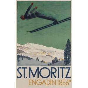 ST. MORITZ ENGADIN SWITZERLAND JUMPING SKI SKIING WINTER SPORT SMALL 