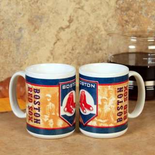 Boston Red Sox 15oz. 2 Pack Nostalgic Ceramic Mug Set 687746683836 
