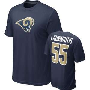 James Laurinaitis #55 Navy Nike St. Louis Rams Name & Number T Shirt 