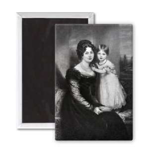 Queen Victoria as an infant with her mother   3x2 inch Fridge Magnet 