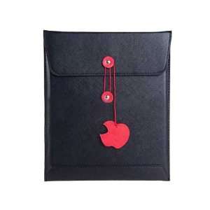  Black Leather Case Cover Envelope Pouch Bag for iPad 3(The 
