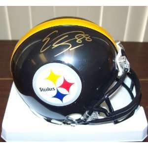  Emmanuel Sanders Autographed Steelers Black Mini Helmet w 