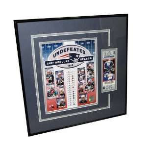  Ticket Frame Patriots 16 0 Game