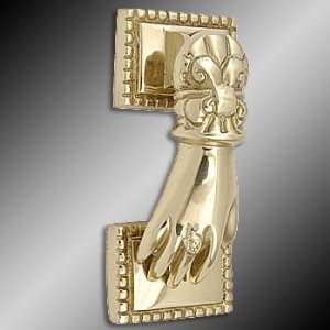  Door Knockers Polished/Lacquered Brass, Hand Door Knocker Brass 