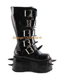 DEMONIA WICKED 800 Spikey Mens Gothic Punk Knee Boots