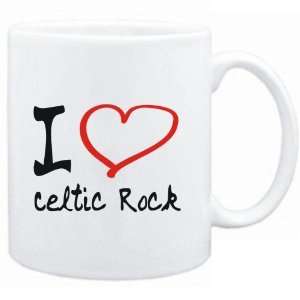  Mug White  I LOVE Celtic Rock  Music