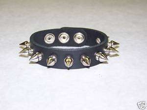 Spiked Leather Wristband Spike Cuff Hand Made in USA  