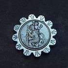 Catholic St. Christopher silver metal image car plaque gift magnet or 