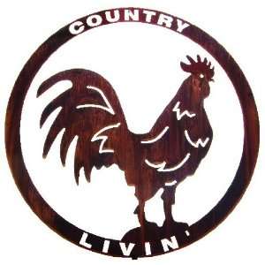  18 Country Livin Rooster Metal Wall Art by Joel Sullivan 