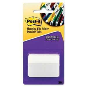  Durable Hanging File Tabs, 2 x 1 1/2, White, 50/Pack 
