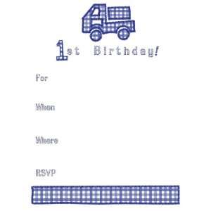  Fill in Party Invites  1st Birthday, Truck Everything 