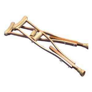    Procare Adjustable Hardwood Crutches   Large