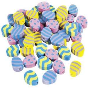  Clay Easter Egg Beads   12mm   Art & Craft Supplies & Kids 