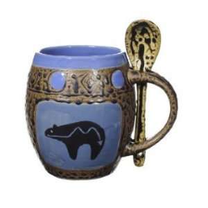  Spirit Bear Mug with Spoon in Blue