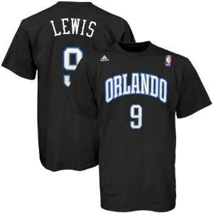  adidas Orlando Magic #9 Rashard Lewis Black Net Player T 