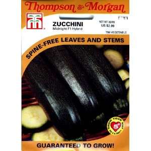   799 Courgette Midnight ( spineless) Seed Packet Patio, Lawn & Garden