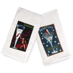    Ritz Vintage Martini/Champagne Bar Towel, Set of 2