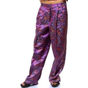   Parallel Brocaded Pajamas from Nepal   Art Silk 