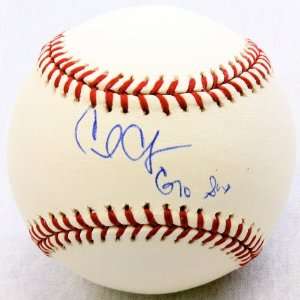 Signed Carl Crawford Baseball w/ Go Sox Inscription   Autographed 