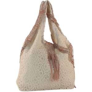  New Mad Style Scarf and Cream Lace Tote Handbag Shoulder 