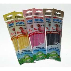 Quick Milk Magic Straw  Pack of 6  Grocery & Gourmet Food
