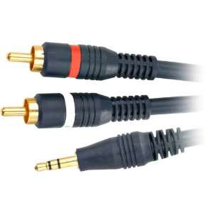  Steren 6 Python Series 3.5mm To 2 RCA Male Y Cable 