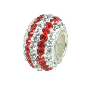  Swarovski Crystal Charm   Red Bands Jewelry