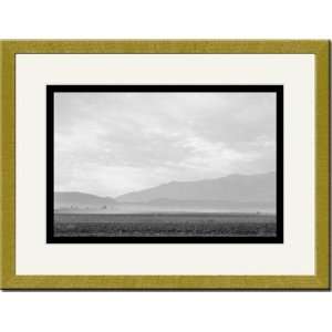  Gold Framed/Matted Print 17x23, Dust Storm over the 