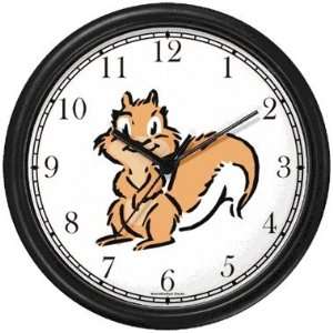  Squirrel Cartoon Animal Wall Clock by WatchBuddy 