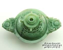 Chinese Mughal Style Celadon Jade Covered Censer, Late 19th / Early 