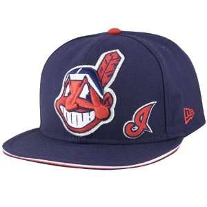  New Era Cleveland Indians Navy Blue Big One Little One Fitted 