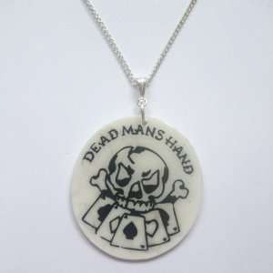    Sour Cherry Silver plated base Dead Mans Hand Necklace Jewelry