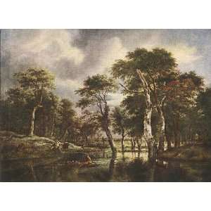   24x36 Inch, painting name The Hunt, by Ruysdael Jacob Isaackszon van