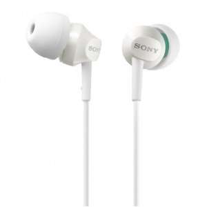  SONY Stereo Closed Dynamic Headphones MDR EX50LP W ( WHITE 