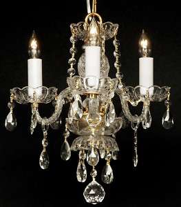 AUTHENTIC ALL CRYSTAL CHANDELIER LIGHTING 13HX12W 3LTS  