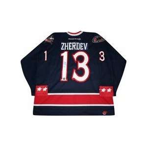   Zherdev Columbus Blue Jackets Autographed Pro NHL Ice Hockey Jersey