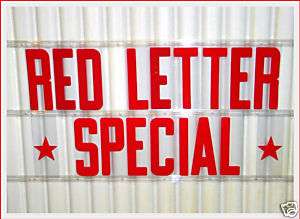 Changeable ALL RED colored Sign Letters 176 ct Set  