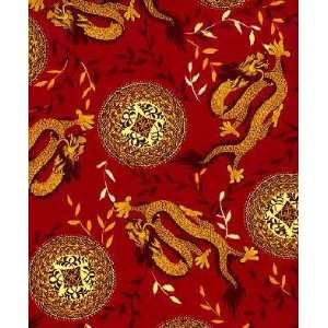 60 Wide Asian Design Print Burnout Fabric By the Yard  
