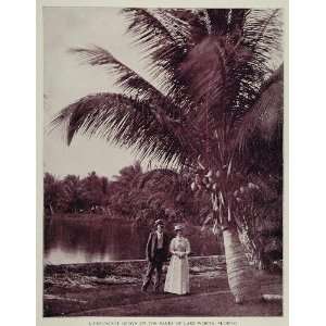  1893 Coconut Grove Lake Worth Florida Man Woman Print 