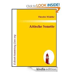 Attische Sonette (German Edition) Theodor Däubler  