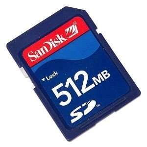  SanDisk 512MB Secure Digital Memory Card Electronics