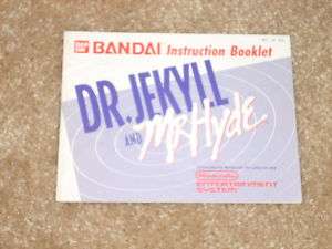 DR. JEKYLL AND MR HYDE NINTENDO NES MANUAL***  