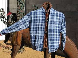 Karen Scott Cotton Plaid Jacket 42 bust S 6 8 M 10  