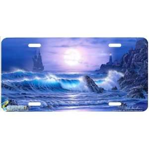  Beach Scene License Plates Car Auto Novelty Front Tag by Christian 
