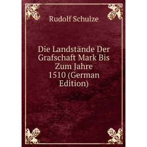   Mark Bis Zum Jahre 1510 (German Edition) Rudolf Schulze Books