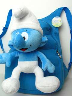 NEW Plush Smurf blue doll Backpack bag satchel  